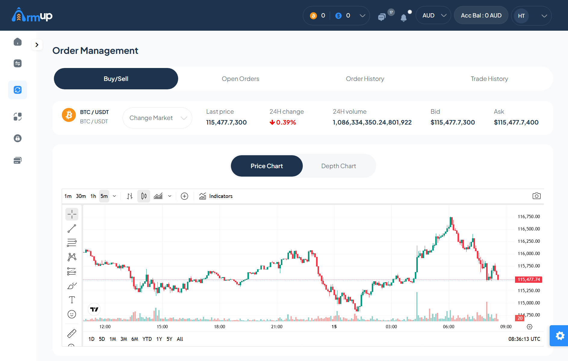 ARMUP P2P Trading Interface